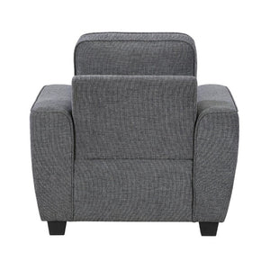 English Elm Contemporary Chenille Armchair with Pocket Coil Cushions for a Stylish Living Room Dark Gray B011P565579