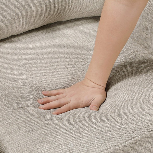 English Elm Contemporary Chenille Armchair with Pocket Coil Cushions for a Stylish Living Room Taupe B011P565583