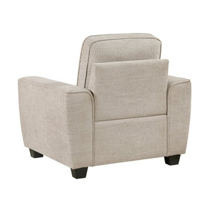English Elm Contemporary Chenille Armchair with Pocket Coil Cushions for a Stylish Living Room Taupe B011P565583