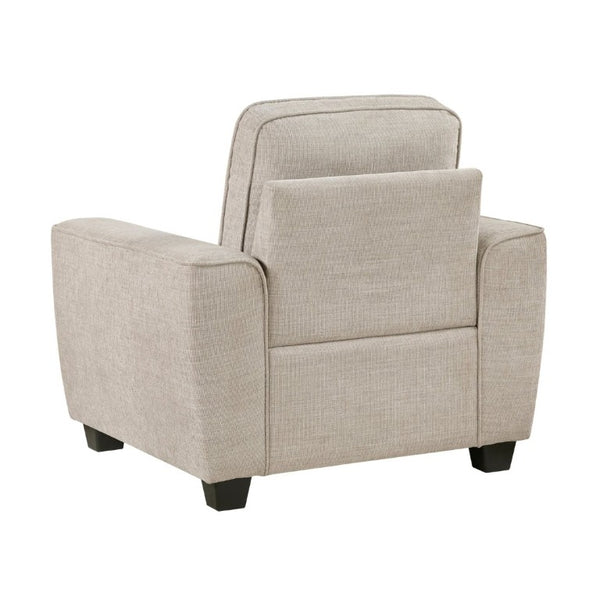 English Elm Contemporary Chenille Armchair with Pocket Coil Cushions for a Stylish Living Room Taupe B011P565583