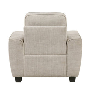 English Elm Contemporary Chenille Armchair with Pocket Coil Cushions for a Stylish Living Room Taupe B011P565583