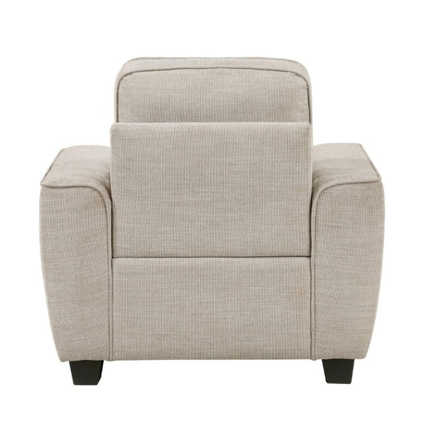 English Elm Contemporary Chenille Armchair with Pocket Coil Cushions for a Stylish Living Room Taupe B011P565583