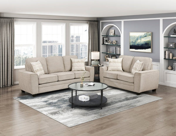 English Elm Contemporary Taupe Chenille Three Seat Sofa with Pocket Coil Support for Living Rooms B011P565585