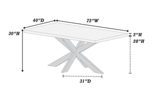 English Elm 1Pc Transitional Rectangular Dining Table Two Tone Melamine Top Sculptural Pedestal Base B011P565597