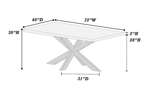 English Elm 1Pc Transitional Rectangular Dining Table Two Tone Melamine Top Sculptural Pedestal Base B011P565597