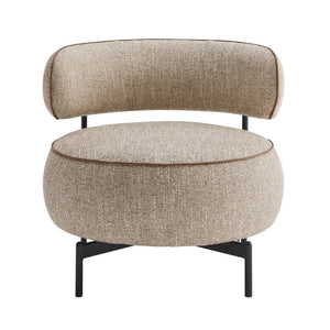 English Elm Contemporary Swivel Accent Chair Chenille Curved Backrest 360 Degree Living Room Seat Brown B011P565612
