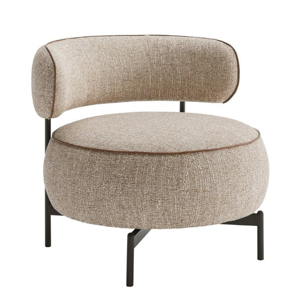 English Elm Contemporary Swivel Accent Chair Chenille Curved Backrest 360 Degree Living Room Seat Brown B011P565612