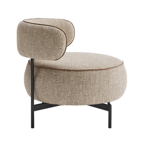 English Elm Contemporary Swivel Accent Chair Chenille Curved Backrest 360 Degree Living Room Seat Brown B011P565612