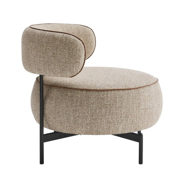 English Elm Contemporary Swivel Accent Chair Chenille Curved Backrest 360 Degree Living Room Seat Brown B011P565612