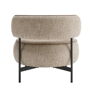 English Elm Contemporary Swivel Accent Chair Chenille Curved Backrest 360 Degree Living Room Seat Brown B011P565612