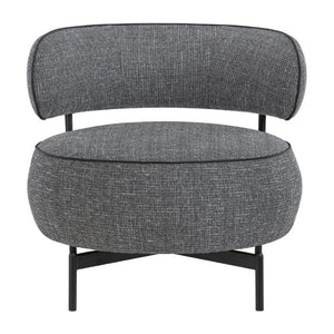 English Elm Contemporary Swivel Accent Chair Chenille Curved Backrest 360 Degree Living Room Seat Gray B011P565615