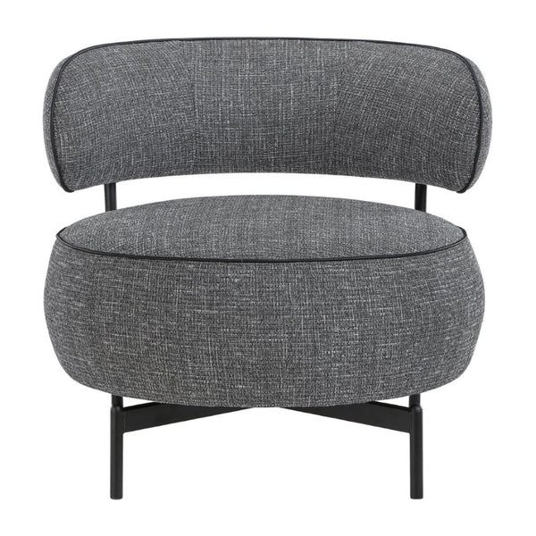 English Elm Contemporary Swivel Accent Chair Chenille Curved Backrest 360 Degree Living Room Seat Gray B011P565615