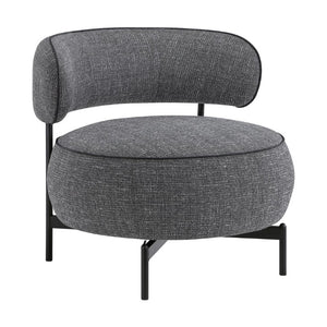 English Elm Contemporary Swivel Accent Chair Chenille Curved Backrest 360 Degree Living Room Seat Gray B011P565615
