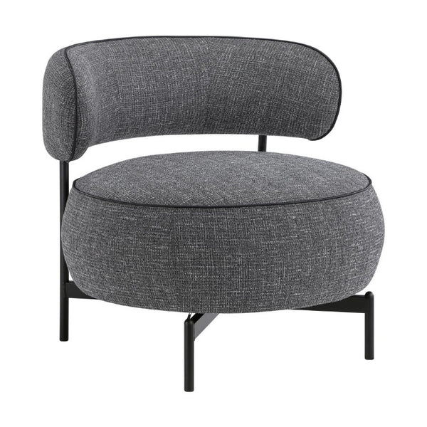 English Elm Contemporary Swivel Accent Chair Chenille Curved Backrest 360 Degree Living Room Seat Gray B011P565615