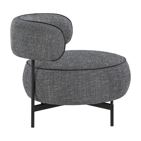 English Elm Contemporary Swivel Accent Chair Chenille Curved Backrest 360 Degree Living Room Seat Gray B011P565615
