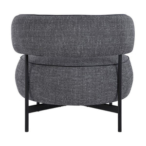 English Elm Contemporary Swivel Accent Chair Chenille Curved Backrest 360 Degree Living Room Seat Gray B011P565615