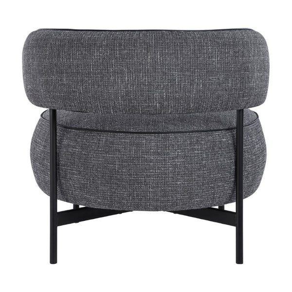 English Elm Contemporary Swivel Accent Chair Chenille Curved Backrest 360 Degree Living Room Seat Gray B011P565615