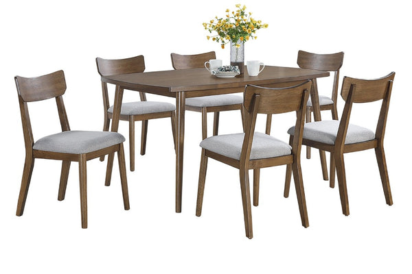 English Elm Walnut Finish Upholstered Dining Side Chairs Set of Two with Curved Back and Foam Cushion B011P565617