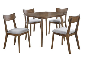 English Elm Walnut Finish Upholstered Dining Side Chairs Set of Two with Curved Back and Foam Cushion B011P565617