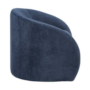 English Elm Luxury Barrel Swivel Accent Chair Microfiber Upholstered with Pocket Coil Foam Seating Blue B011P566907