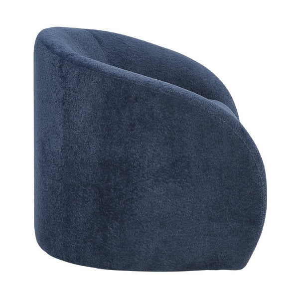 English Elm Luxury Barrel Swivel Accent Chair Microfiber Upholstered with Pocket Coil Foam Seating Blue B011P566907