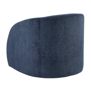 English Elm Luxury Barrel Swivel Accent Chair Microfiber Upholstered with Pocket Coil Foam Seating Blue B011P566907
