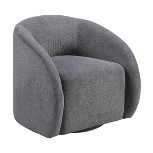 English Elm Luxury Barrel Swivel Accent Chair Microfiber Upholstered with Pocket Coil Foam Seating Dark Gray B011P566908