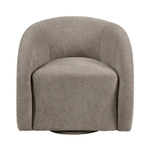 English Elm Luxury Barrel Swivel Accent Chair Microfiber Upholstered with Pocket Coil Foam Seating Grayish Brown B011P566909