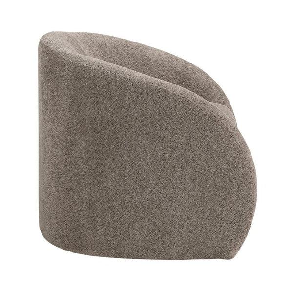 English Elm Luxury Barrel Swivel Accent Chair Microfiber Upholstered with Pocket Coil Foam Seating Grayish Brown B011P566909