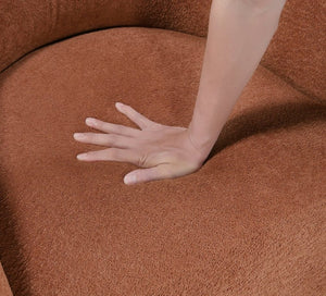 English Elm Luxury Barrel Swivel Accent Chair Microfiber Upholstered with Pocket Coil Foam Seating Rust B011P566911