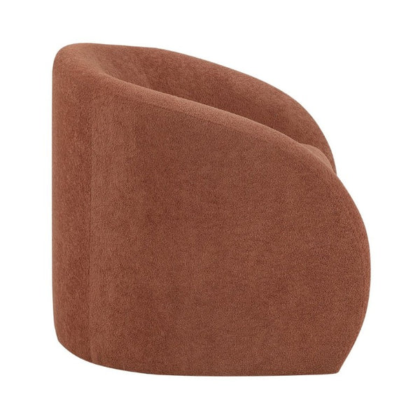 English Elm Luxury Barrel Swivel Accent Chair Microfiber Upholstered with Pocket Coil Foam Seating Rust B011P566911