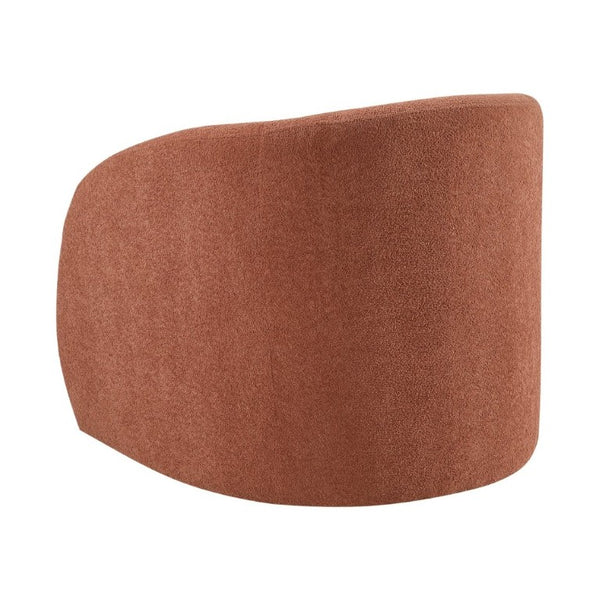 English Elm Luxury Barrel Swivel Accent Chair Microfiber Upholstered with Pocket Coil Foam Seating Rust B011P566911