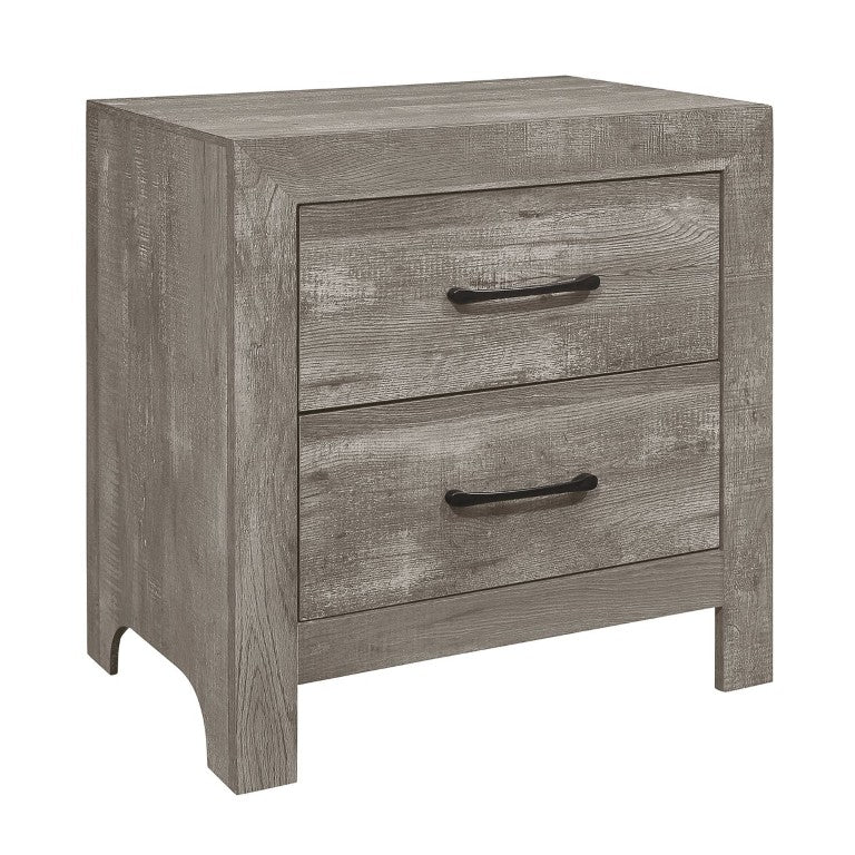 English Elm Nightstands Rustic Gray Engineered Wood Bedroom Set of 2 with Dovetail Drawers B011P567010