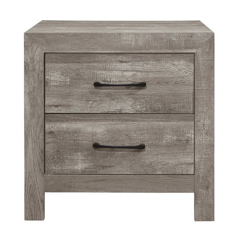English Elm Nightstands Rustic Gray Engineered Wood Bedroom Set of 2 with Dovetail Drawers B011P567010