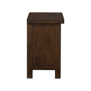 English Elm Nightstands Set of Two Mango Veneer Warm Brown Finish with Dovetail Drawers Bedroom B011P567012