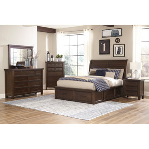 English Elm Nightstands Set of Two Mango Veneer Warm Brown Finish with Dovetail Drawers Bedroom B011P567012