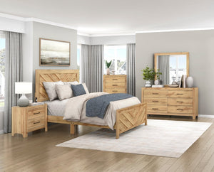 English Elm Bed Eastern King Coastal Platform with Faux Cane Headboard in Airy White Metal Multi Engineered Wood 79.5 L x 84 W x 54.5 H B011P567029