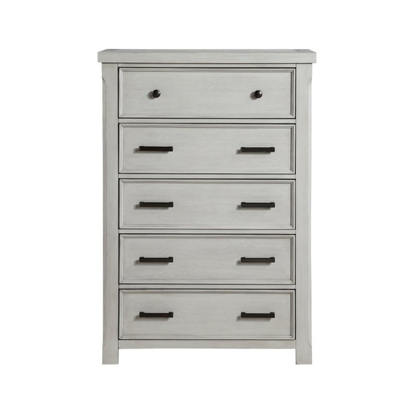 English Elm Chest of Drawers Tall Five Drawer Engineered Wood Gray Bedroom Storage Organizer B011P567038