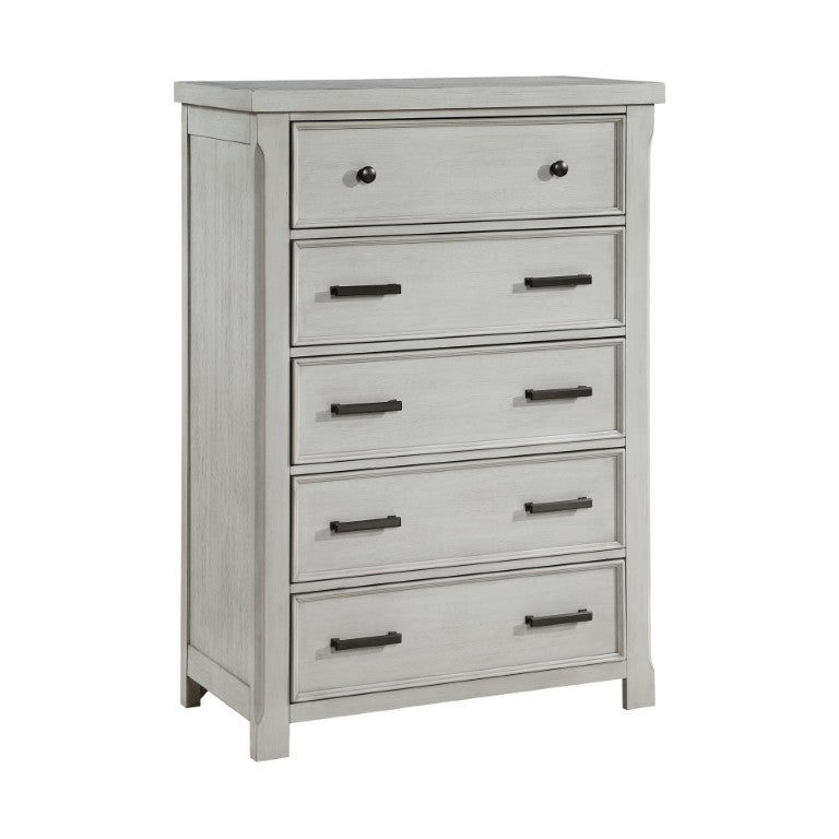 English Elm Chest of Drawers Tall Five Drawer Engineered Wood Gray Bedroom Storage Organizer B011P567038