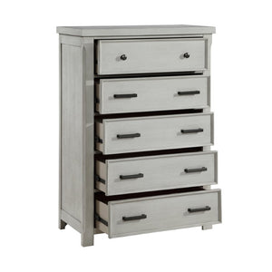 English Elm Chest of Drawers Tall Five Drawer Engineered Wood Gray Bedroom Storage Organizer B011P567038