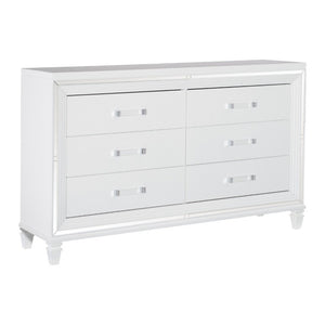 English Elm Dresser with Mirrored Trim Beveled Drawer Fronts and Felt Lined Jewelry Trays Glam Bedroom B011P567044