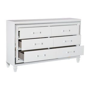 English Elm Dresser with Mirrored Trim Beveled Drawer Fronts and Felt Lined Jewelry Trays Glam Bedroom B011P567044
