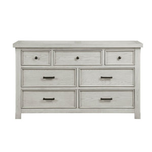 English Elm Classic Farmhouse Seven Drawer Oak Veneer Dresser with Antique Hardware Bedroom Storage B011P567082