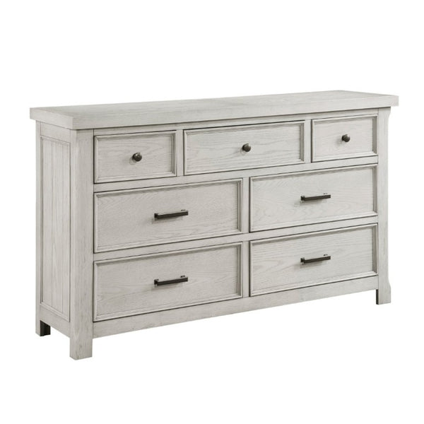 English Elm Classic Farmhouse Seven Drawer Oak Veneer Dresser with Antique Hardware Bedroom Storage B011P567082