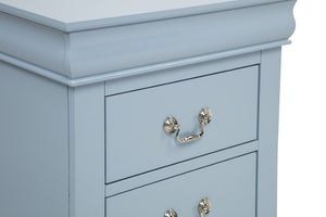 English Elm 1Pc Louis Philip Six Drawer Dresser Solid Wood Bedroom Storage with Bracket Feet B011P567994
