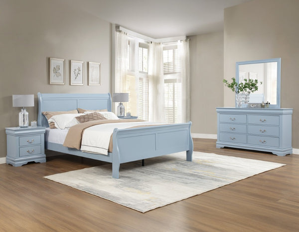 English Elm 1Pc Louis Philip Six Drawer Dresser Solid Wood Bedroom Storage with Bracket Feet B011P567994