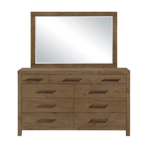 English Elm Rustic Brown French Oak Nine Drawer Dresser with Cedar Lining for Master Bedroom B011P568792
