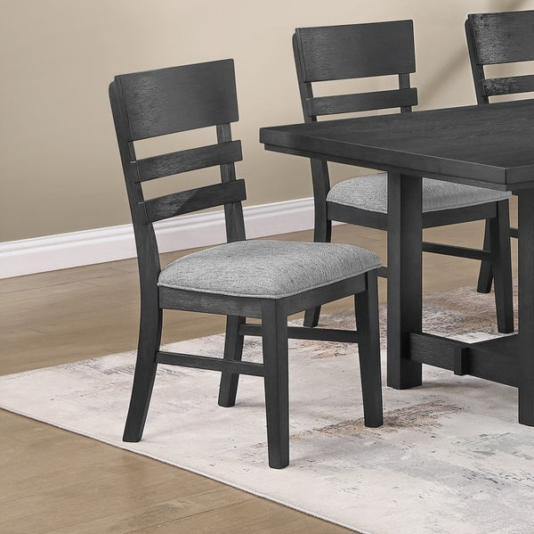 English Elm Upholstered Ladder-Back Counter Stools Set of Two with Solid Wood Frame for Kitchen Islands Standard Height B011P568813