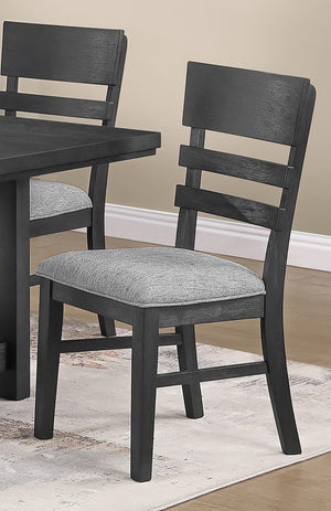 English Elm Upholstered Ladder-Back Counter Stools Set of Two with Solid Wood Frame for Kitchen Islands Standard Height B011P568813