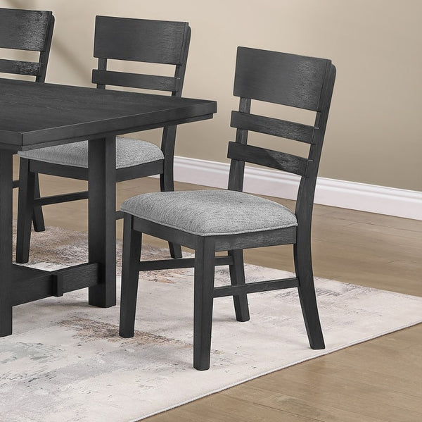 English Elm Upholstered Ladder-Back Counter Stools Set of Two with Solid Wood Frame for Kitchen Islands Standard Height B011P568813